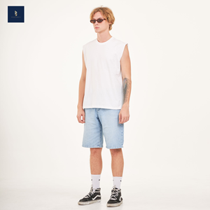 Vente en gros haut de gamme 100% coton débardeur pour hommes été style manches courtes du fabricant thaïlandais respirant t-shirts élégants - Product Image 4