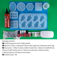Échantillon gratuit de kit de résine époxy acrylique transparente UV avec pigment pour projets artisanaux faits main