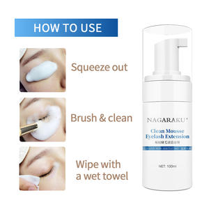 Espuma Limpiadora para Extensiones de Pestañas <span class=keywords><strong>NAGARAKU</strong></span>, Champú para Pestañas de 100 ml, Espuma Limpiadora para Pestañas No Irritante - Product Image 4