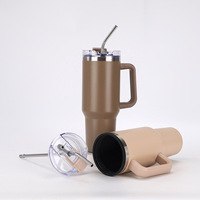 Vaso de Viaje de 40 oz con Aislamiento Nuevo, Interior de Plástico y Exterior de Acero Inoxidable, Botella Térmica Personalizada con Tapa