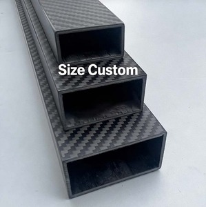 أنبوب كربون فايبر مربع مجوف احترافي مخصص بقطر 25 مم مع خيارات نسيج 3K / سطح أحادي الاتجاه - Product Image 4