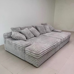 Lo más nuevo, muebles seccionales de pana listos para usar para el hogar, sofá cama comprimido para dormir con futón doble de 2 asientos - Product Image 2