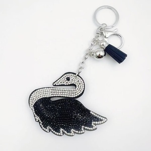 Latest Personalized Rhinestone Key Rings Holder <b>Animal</b> <b>Crystal</b> Swan Key Chain Bag Pendant Gift Wholesale - Product Image 6