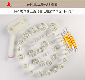 เครื่องมือเครื่องปั้นดินเผาดอกไม้ดินโพลิเมอร์พิมพ์ลายพลาสติกแบบสปริงทำมือสำหรับเด็กแม่พิมพ์ศูนย์รวม33ชิ้น - Product Image 6