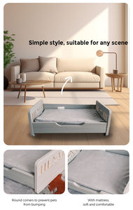 Pet Holzbett Set Möbel Universal Custom ized Pet Schlafs ofa <span class=keywords><strong>Big</strong></span> <span class=keywords><strong>Dog</strong></span> Mat Holz Pet Cave Bett mit Matte - Product Image 6