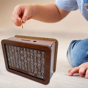 Caja de Ahorros de Madera para Dinero en Efectivo, Caja de Ahorros Única para el Reto de Ahorro de 10000, Caja de Ahorros con Objetivo de Ahorro y Números - Product Image 3