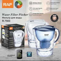 Carafe filtrante à eau portable en verre transparent 3,5 L pour camping-car, avec filtre à charbon actif et protection contre la surchauffe, pour usage domestique