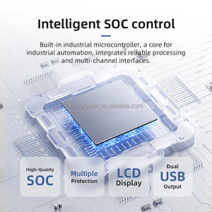 Controlador <span class=keywords><strong>de</strong></span> Carga Solar PWM Duradero <span class=keywords><strong>de</strong></span> 50A 60A con Pantalla LCD, <span class=keywords><strong>Regulador</strong></span> Automático <span class=keywords><strong>de</strong></span> 12V/24V, Doble USB, Potencia Máxima <span class=keywords><strong>de</strong></span> PV <span class=keywords><strong>de</strong></span> 1560W - Product Image 4