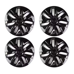 Cache-moyeu de roue de remplacement noir mat aérodynamique de 19 pouces pour Model Y 2020-2023 - Product Image 2