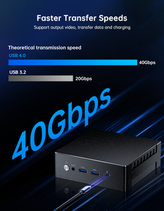 Mini PC Gaming R9 6900HX/7940HS/8945HS DDR5 8 Cœurs Radeon 780M Double LAN M.2 NVMe PCIe 4.0 SSD 11/Linux/Ubuntu MQ50 Premium Alum - Product Image 4
