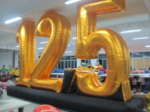 Inflatable Golden Number 125 for outdoor sale advertising events - Product Image 3