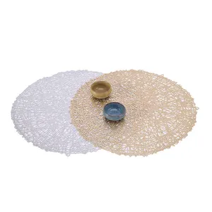 PVC hot stamping table mat placemat bird's nest messy silk hollow home dining table insulation mat placemat