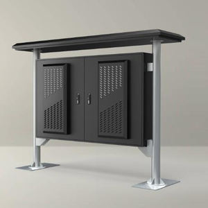 Pantalla de TV exterior Máquina de publicidad de parada de autobús 32 "con toldo pantalla LCD de medios exteriores - Product Image 6