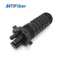 Caja de Empalmes de Fibra Óptica para Exteriores FTTH FTTX, Tipo Domo Vertical, 12/24 Núcleos, 2 Entradas/2 Salidas, Caja de Conexión de Cables FOSC