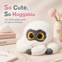 Boneka Laba-laba Mata Besar Lucu dengan Tekstur Lembut dan Rasa Nyaman untuk Koleksi dan Permainan Sehari-hari Kualitas Premium Tersedia di Stok