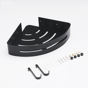 Mensola Angolare da Bagno a Parete Nera, Organizzatore Adesivo/Senza Viti, Doppio Uso, Top 1 Vendita Calda all'Ingrosso - Product Image 3