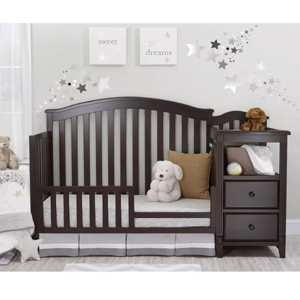 Cuna Moderna de Tamaño Completo con Almacenamiento, de Madera de Pino Sólido, Multifuncional y Plegable para Bebés, Niños, Dormitorio, Sala de Estar y Hospital - Product Image 1