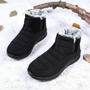 Stivaletti imbottiti in pelliccia da uomo e da donna scarpe da neve invernali con comoda imbottitura in pelliccia - Product Image 1