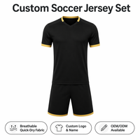 Uniformes de Fútbol Personalizados al por Mayor, Camisetas de Manga Corta para Hombre, 100% Poliéster, Cuello en V, Diseño Retro con Bloques de Color en Degradado