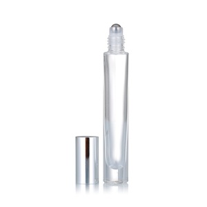 Chai Nước Hoa Dạng Cuộn Tròn Trong Suốt Hình Chữ Nhật 10Ml Có Nắp Bi Lăn Màu Vàng Bạc - Product Image 2