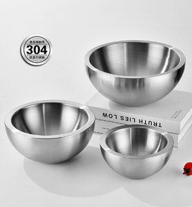 2026 Luxury 304 Stainless Steel <b>Salad</b> Bowl Wholesale Custom Logo Double Wall Insulated Dishwasher Safe <b>Salad</b> <b>Tools</b> Thickened - Product Image 2