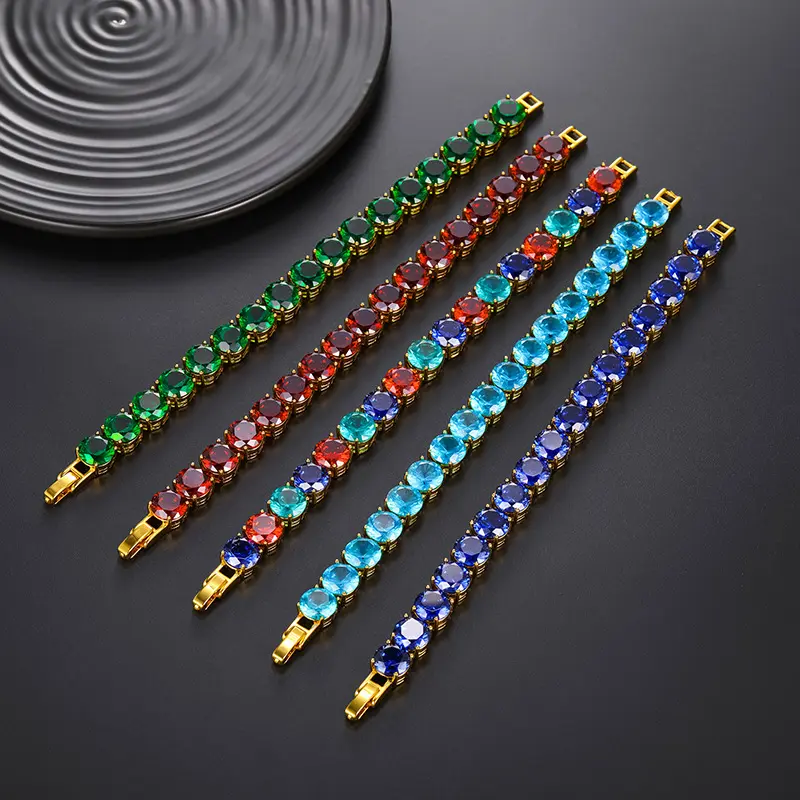 Xuping jewelry in Europe and America exaggerated fashion color artificial gem jewelry ethnic retro alloy bracelet wholesale