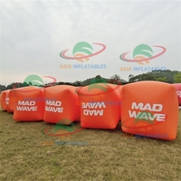 Vente en gros de marqueurs gonflables de course dans l'eau bouées de natation en plein air flottantes barrières de marque pour l'eau bouées d'air gonflables pour la mer