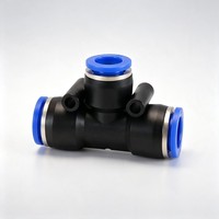 Connecteur rapide pneumatique PE4 6 8 10 12 14mm, raccord en T à trois voies à diamètre variable Peg16-8-16, raccord rapide pour tuyau d'air