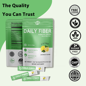 ผงใยไซเลียมฮัสก์ Haccp OEM สำหรับสุขภาพทางเดินอาหาร น้ำมะนาวปราศจากน้ำตาล พรีไบโอติก ใยอาหารที่ไม่ละลายน้ำและละลายน้ำได้ - Product Image 5