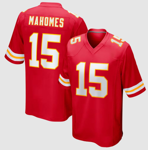 Camiseta de Fútbol en Oferta # 15 Mahomes # 10 Pacheco # Camiseta Roja de los Kansas City Chiefs para Hombre, Número 87 Kelce - Product Image 1