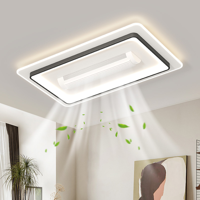 Modern LED Bladeless Home Ceiling Fan Light Remote Control Indoor Living Room Fan Lamp Hotel Restaurant Bedroom Ceiling Lamp