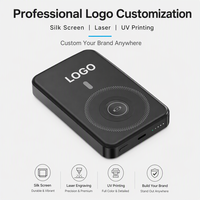 Nouvelle batterie externe magnétique sans fil mini 5000 mAh 2026 avec support intégré pour iPhone – Porte-clés Powerbank