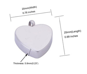 Promoción: Nuevo Collar Fino de Acero Inoxidable Grabado con Colgante de Urna en Forma de Corazón para Cenizas - Joyería de Cremación con Diseño en Blanco - Product Image 6