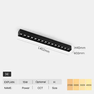 SCON Led Magnetic Tracks Lights System Indoor Lighting Ceiling Wall Light Surface Lamps Sc-xtb028 Glass Track Rail LED