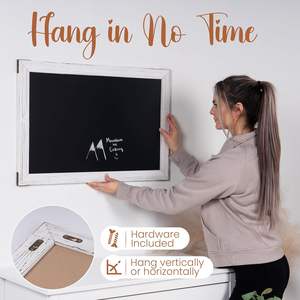 Letrero de <span class=keywords><strong>pizarra</strong></span> con marco de madera blanco de doble cara personalizado moderno Vertical para Bistro Bar sándwich menú boda acera arte - Product Image 5