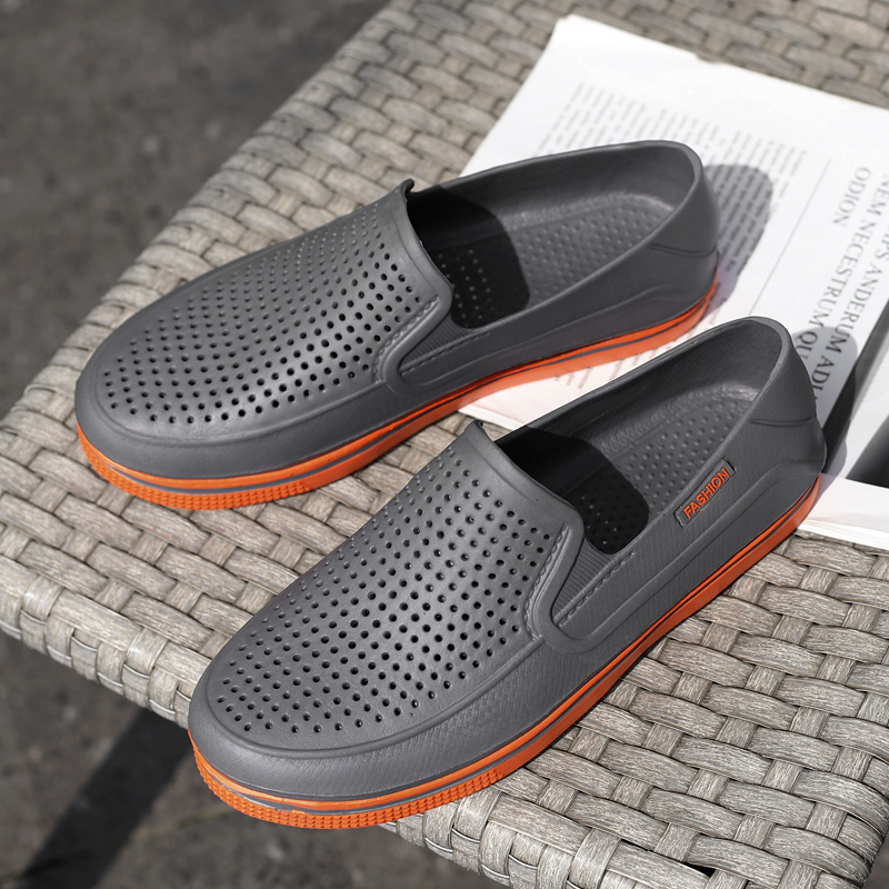 Мужские летние Нескользящие сандалии, Настраиваемые Пляжные Шлепанцы из ЭВА, водонепроницаемая обувь для сада, новинка 2022