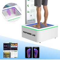 Venta caliente FOOTWORK LAB X5 pie podoscopio escáner ajuste personalizado 3D USB máquina de análisis de marcha para aparatos ortopédicos