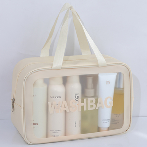 Bolsa <span class=keywords><strong>de</strong></span> cosméticos con letras <span class=keywords><strong>en</strong></span> inglés, bolsa <span class=keywords><strong>de</strong></span> cosméticos <span class=keywords><strong>de</strong></span> <span class=keywords><strong>viaje</strong></span> <span class=keywords><strong>de</strong></span> cuero PU <span class=keywords><strong>de</strong></span> PVC para maquillaje, champú, Gel <span class=keywords><strong>de</strong></span> ducha, bolsa <span class=keywords><strong>de</strong></span> lavado para campamento - Product Image 6
