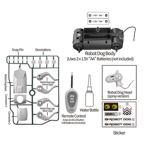 Giocattolo Educativo KS <span class=keywords><strong>Robot</strong></span> Cane <span class=keywords><strong>Telecomandato</strong></span> con Funzione Spray, Kit di Montaggio Fai-da-Te in Plastica STEM per Bambini - Product Image 4