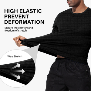 AK Slim Fit Design Men's Sports Running Clothing Camiseta de poliéster liso de secado rápido para hombres - Product Image 4