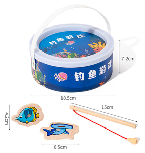 Juego de Pesca de Madera para Niños, Montessori, Animales Marinos, <span class=keywords><strong>Alfabeto</strong></span>, Fonética, Juego Educativo Bilingüe, Set de Regalo - Product Image 4