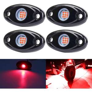 Offres Spéciales 9w Single pod couleur unique 4 pods Neon 12V étanche Underglow Underbody Kit led rock light pour camion tout-terrain - Product Image 3