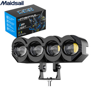 Phare LED pour <span class=keywords><strong>moto</strong></span>, étanche, bicolore, projecteur auxiliaire concentré - Product Image 1