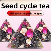 Sachets de thé cru en vrac, thé cyclique aux graines de lin, figues, haricots noirs, baies de goji et mûres, thé nourrissant aux cétones, traité par procédé à bulles chaudes