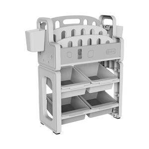 Étagère à jouets pour enfants multifonctionnelle personnalisée Bibliothèque en plastique Étagère à jouets pour enfants <span class=keywords><strong>Rangement</strong></span> pour bébé - Product Image 1