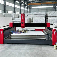 Máquina de Corte de Piedra Comercial HMI, Sierra de Puente, Router CNC de 4+1 Ejes para Mármol, Granito, Cuarzo, Encimeras de Cocina