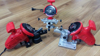 Kit d'emboutissage industriel automatique pour machine à affûter les chaînes de tronçonneuse électrique, avec adaptateur d'angle, base robuste 250W