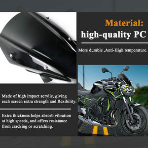 XXUN-Deflector de viento para parabrisas de motocicleta, accesorios para <span class=keywords><strong>Kawasaki</strong></span> <span class=keywords><strong>Z650</strong></span> Z, 650, Z-650, 2017, 2018, <span class=keywords><strong>2019</strong></span> - Product Image 5