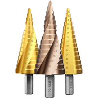 Forets étagés revêtus de titane HSS M35 perceuse à pagode 4-22mm4-12mm 4-20mm 4-32mm outils de coupe d'étape de rainure en spirale à rainure droite