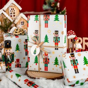 Nutcracker <b>Wrapping</b> <b>Paper</b> Roll 46.8 Sq Ft White Christmas Metallic Foil Decorative Gift Wrap - Product Image 2